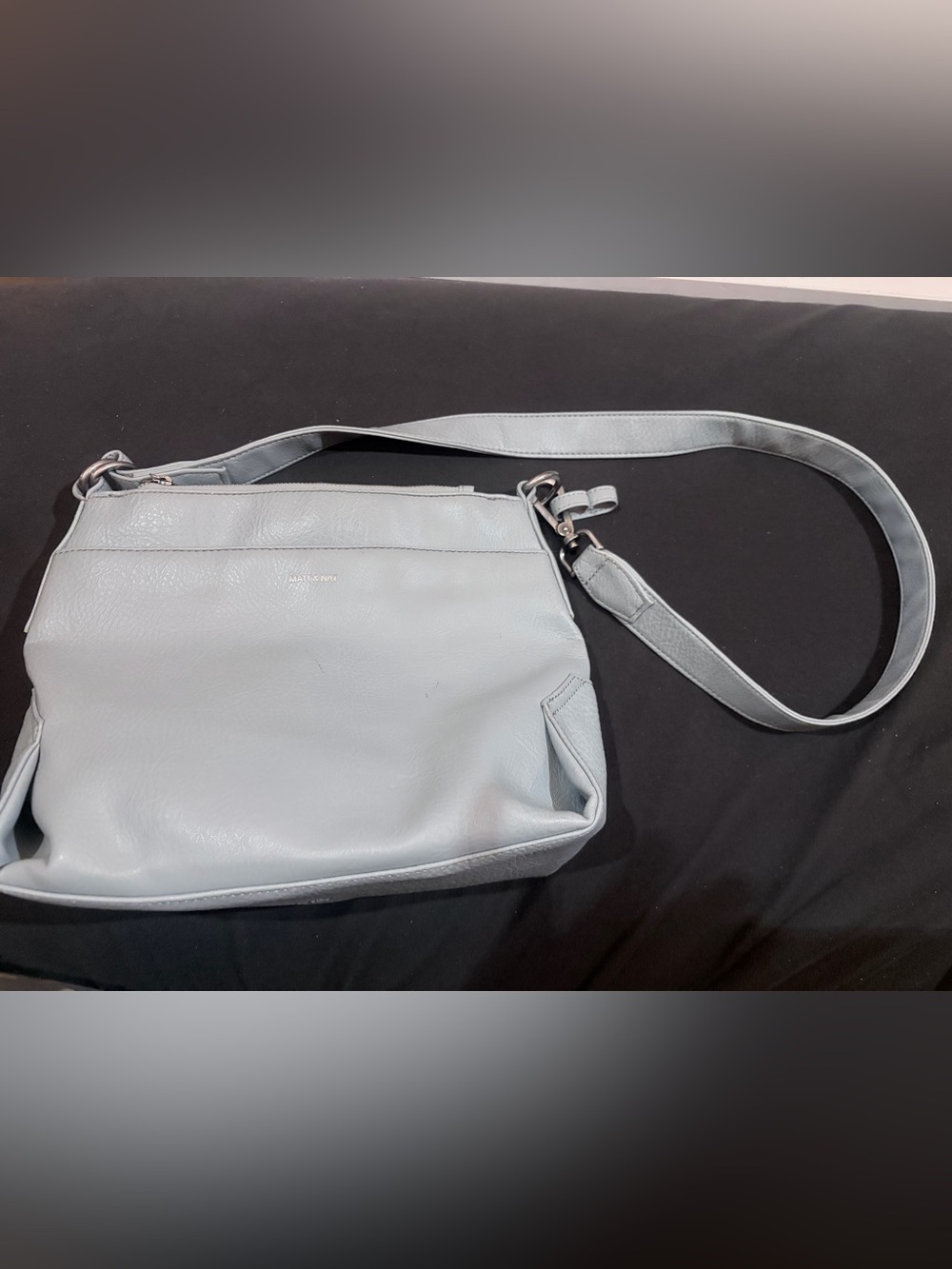 Matt & Nat Steel Grey  Crossbody Shoulder Bag with Adjustable Strap